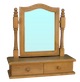 Cottage Pine Swing Mirror with Two Drawers