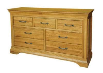 French Style Oak 3 Over 4 Chest