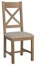 Harrogate Oak Crossback Chair Natural Fabric