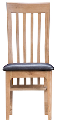 Nottingham Oak Slat Back Chair with PU Seat