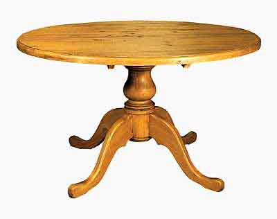 3ft Round Pine Table with Standard Top