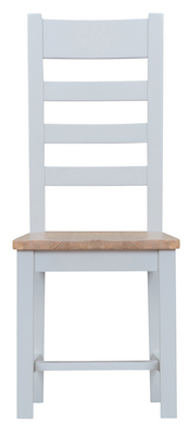 Taunton Oak Grey Painted Ladder-Back Chair