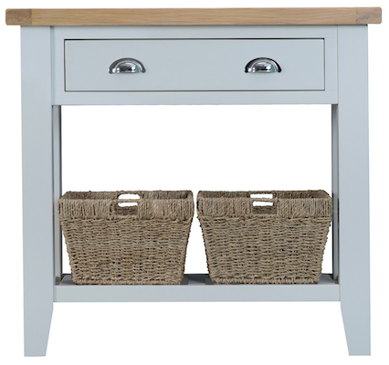Taunton Oak Grey Painted Console Table
