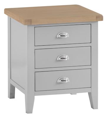 Taunton Oak Grey Painted Extra Large Bedside Chest