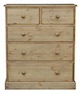 Cottage Pine Deep 2 Over 3 Chest of Drawers